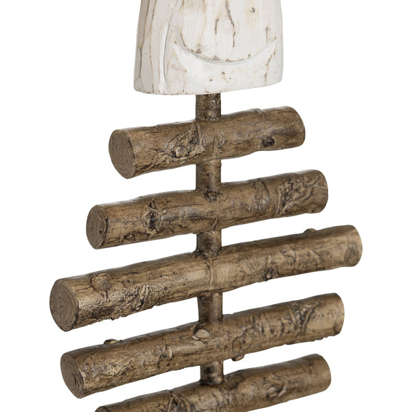 Crestview Collection Coastal Table Lamp - Whimsical Fish Skeleton Design With Driftwood Texture & Versatile Lighting Options   Cvazvp100