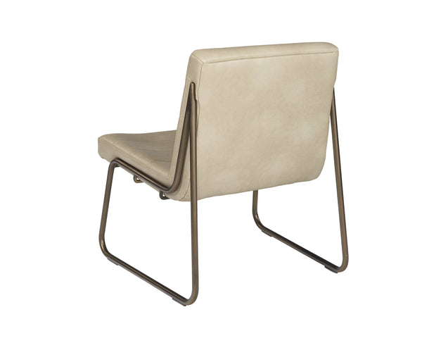 Sunpan Anton Lounge Chair - Stylish Comfort with Sculpted Seat and Rustic Bronze Frame for Modern Spaces Bravo Cream