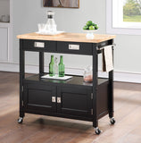 OSP Home Furnishings Radford Kitchen Cart Black Black