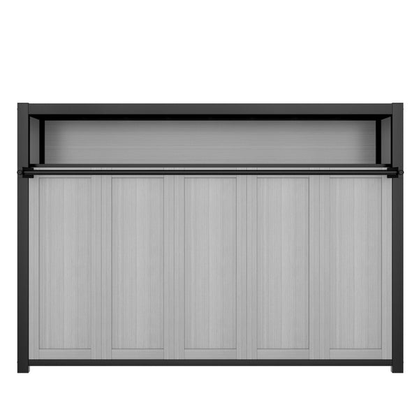 English Elm Twin Size Murphy Bed With Built-In Shelf – Space-Saving Metal Wall Bed For Efficient Living Areas W1580S00150-GIGA