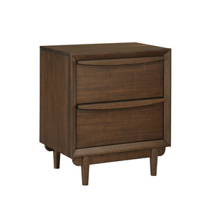 English Elm Classic Frazier Park Nightstand with 2 Drawers in Brown Cherry Finish — Traditional Lodge Style Charm and Durable Hardware Walnut 28 L x 19.75 W x 28.75 H B011P286836