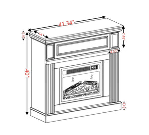 English Elm Only Mantel White Raised Panel Surround Farmhouse Fireplace Frame for Living Room W1758P204946