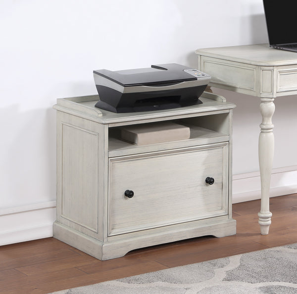 OSP Home Furnishings Country Meadows File Cabinet Antique White
