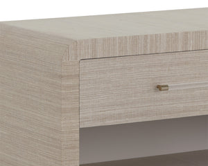 Sunpan Atherton Nightstand - Modern Global Design with Rich Texture, Soft-Closing Drawers & Unique Character Sand