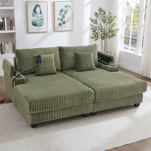 English Elm Swivel Barrel Accent Chair Chenille Tufted Round Club Seat for Living Room Lounge Green N719S002270F