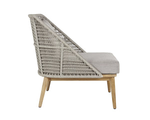 Sunpan Andria Outdoor Lounge Chair - Modern Design with Durable Teak Base and Weather-Resistant Fabric Palazzo Taupe