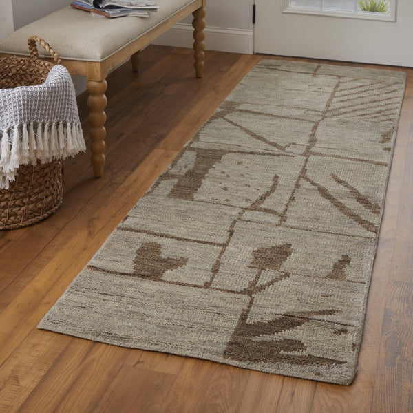 Feizy Rugs Sutton Hand Knotted Wool Rug - Exquisite Abstract Design For Modern And Transitional Interiors Tan,Orange Wool T05t6003tan000i68