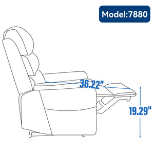 English Elm Dual Motor Power Lift Recliner with Massage Heat and 180 Degree Brown Lounge Chair Brown W1803S00063