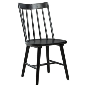 English Elm Carlos Windsor Spindle Back Rubberwood Dining Chairs Ergonomic Set of Two Black B062P447840