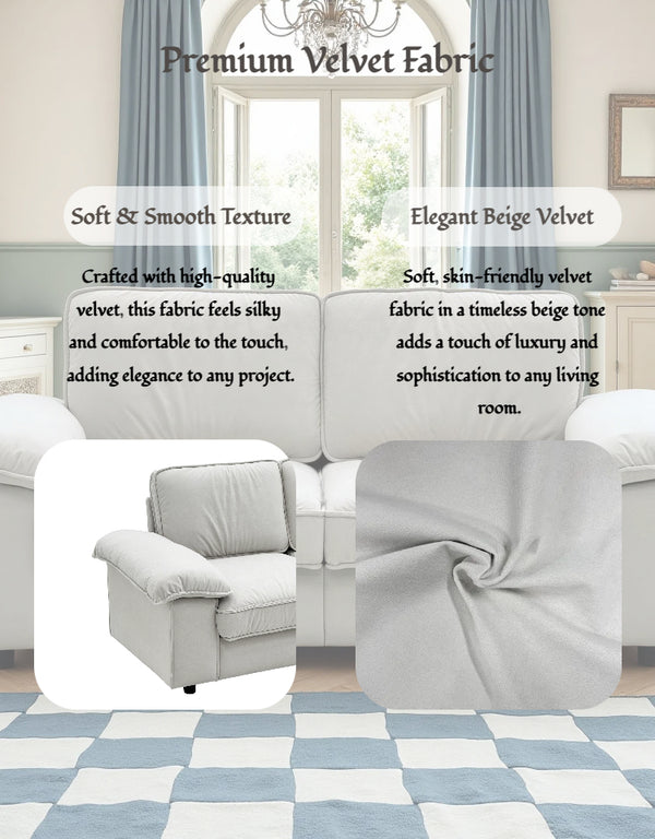 English Elm Fx-P20M-2S-Cw Cream White Storage Loveseat Sofa - Stylish Compact Couch With Hidden Storage For Small Spaces W576S00228