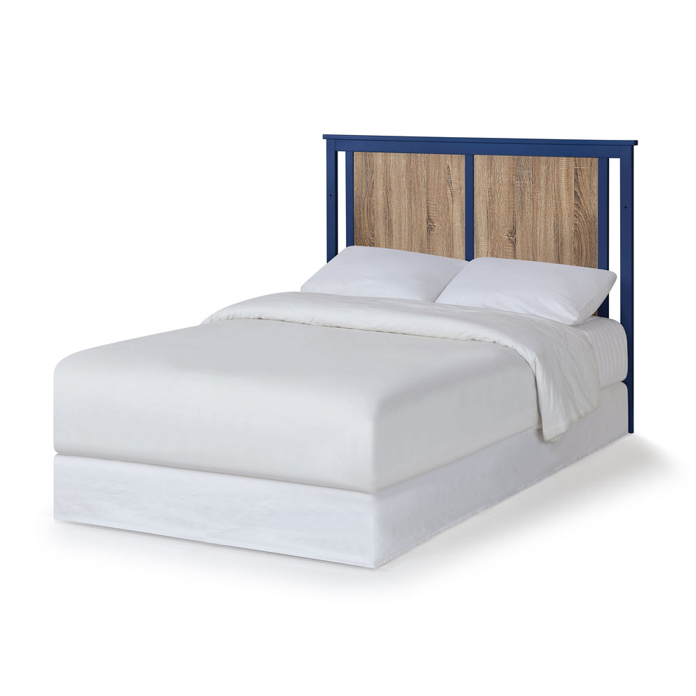 English Elm Connelly 4-in-1 Crib & Changer Combo Midnight Blue/Vintage Walnut – Space-Saving, 3-Height, Safe Wood Finish B022P204837