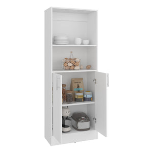 English Elm Flovilla Tall Storage Cabinet with Open Shelves and Closed Compartment for Home Office B097P474300