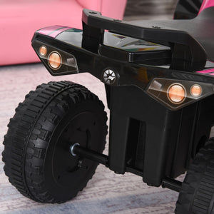 English Elm Aosom Toddler Foot Powered Ride on Atv Toy with Led Lights and Built in Music W2225P217968