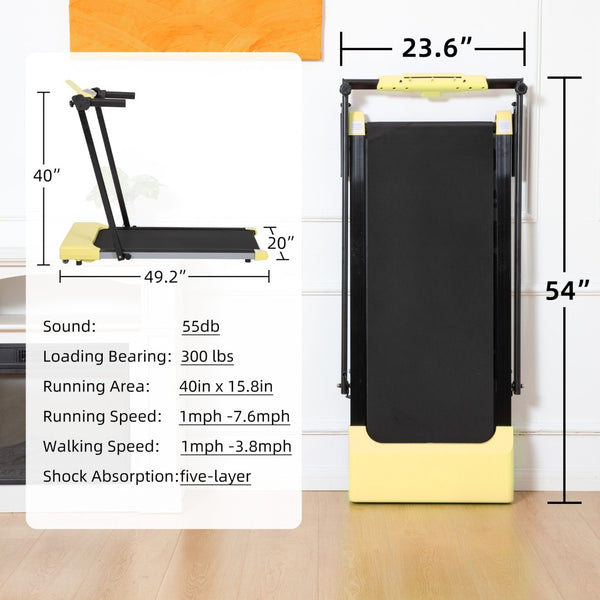 English Elm Treadmills for Home Office Use with Led Display Compact Under Desk Walking Running W1303113539