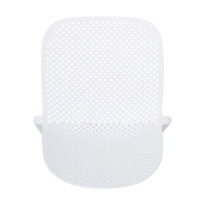 English Elm Christopher Knight Home® - IVY Outdoor Dining Chair with Weather-Resistant Polypropylene, Perforated Modern Design & Durable Frame White 33.5 L x 23.5 W x 20.3 H 68520.00WHI