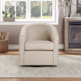 OSP Home Furnishings Danica Swivel Chair Tan Zig-Zag