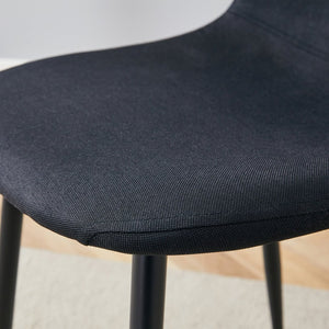 English Elm Table And Chair Set - Modern Adjustable Lifting Table With Walnut Finish & 4 Stylish Black Chairs W1151S03779-GIGA