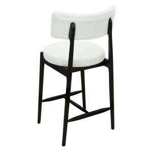 English Elm Christopher Knight Home® - Mid Century Modern Counter Stool Set Of 2 - Stylish Black & Beige, Ergonomic Design & Comfort N771P205427B
