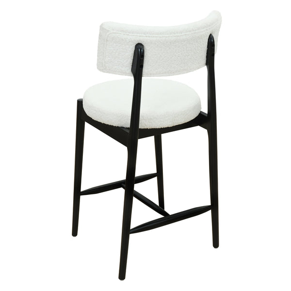 English Elm Christopher Knight Home® - Mid Century Modern Counter Stool Set Of 2 - Stylish Black & Beige, Ergonomic Design & Comfort N771P205427B