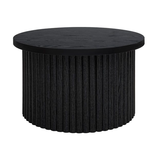 English Elm Coffee Table Set Of 2 - Modern Round Nesting Side Tables For Stylish Living Room & Small Spaces W688P248110