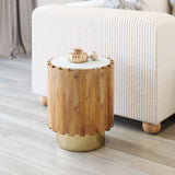 Bombay Side Table Natural 109763 Zuo Modern