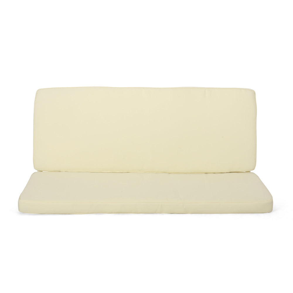English Elm Christopher Knight Home® - Carolina Loveseat Cushion Set - Cream Outdoor Seat & Back Cushions, Weather-Resistant Comfort & Style N775P270133C