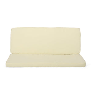 English Elm Christopher Knight Home® - Carolina Loveseat Cushion Set - Cream Outdoor Seat & Back Cushions, Weather-Resistant Comfort & Style N775P270133C