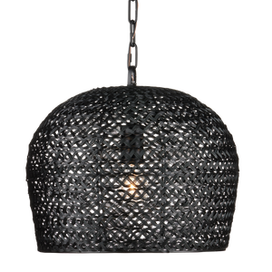 Piero Black Pendant Light - Satin Finish, Adjustable Height, Bohemian Design for Elegant Spaces