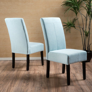English Elm Hanford Upholstered Dining Chair Set of 2 with T-stitch Back and Tapered Legs N767P360602E