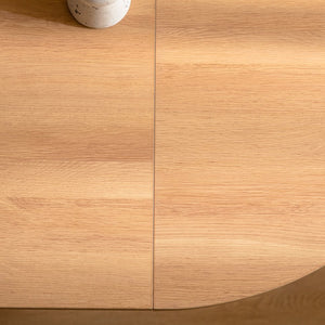 English Elm 59 Oval Dining Table 59 Inch Modern Farmhouse 4-6 Seating with 2-Layer Storage Shelf, Wood Slide Door, Durable MDF W3081P338358