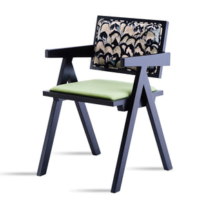 English Elm 2 Black Rubberwood Dining Chairs With Rattan-Style Seats – Medieval Elegance For Modern Spaces W2720P237609