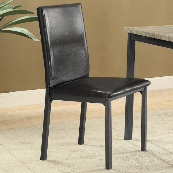 English Elm Set Of 2 Sleek Black Leatherette Side Chairs – Mid-Century Modern Elegance For Any Space B016P223059-GIGA