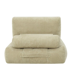 English Elm 70.8"corduroy Fabric Oversized Bean Bag Couch Plush Ergonomic Lounger for Dorm or Bedroom Camel W3975P440930