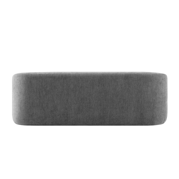 English Elm [new]86" Chenille Cloud Sofa Curved Legless 3-seater with Pocket Springs for Living Room Gray N723P404465E