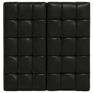 English Elm Laura Lift Top Storage Ottoman with Tufted Vegan Leather, Split Lift-Top, Dual Compartments for Living Room Seating Table Black B136P252711