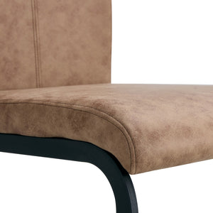 English Elm Table Walnut Grain Dining Set With 8 Stylish Brown Technology Fabric Chairs And Storage Shelf W1151S04281-GIGA