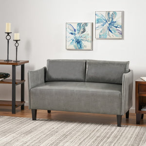 Christopher Knight Home® - Noble House - Nyx Modern Faux Leather Upholstered Loveseat