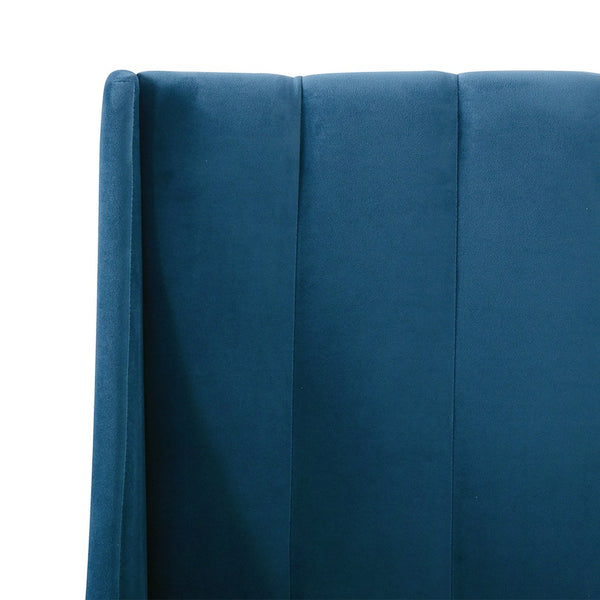 English Elm Jennifer Taylor Home - Aspen Vertical Tufted Queen Platform Bed Set In Luxurious Satin Teal Velvet For Modern Bedrooms B2719P238506
