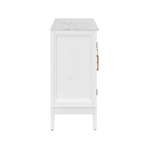 English Elm Christopher Knight Home® - Storage Cabinet - Stylish 3-Door White Design For Entryway, Living Room, Or Dining Area Storage Solutions N780P330602K