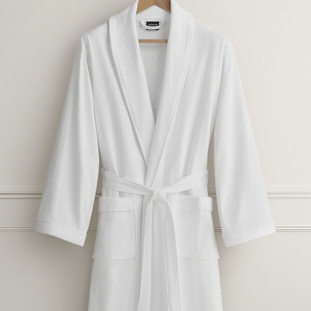 English Elm One Size Cotton Terry Kimono Bath Robe with Anti-microbial Treatment for Spa Comfort B035P440225