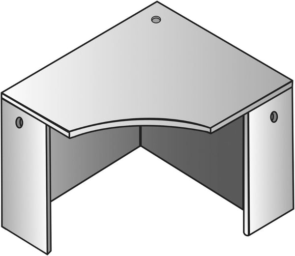 OSP Home Furnishings Corner Desk Shell for Home Office Modular Workstation with Spacious Ergonomic Surface NAP-83-SGW