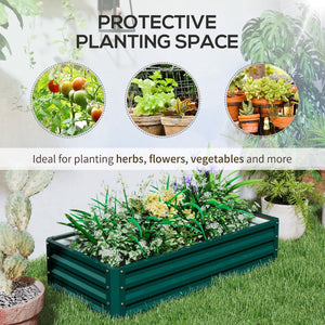 English Elm Outdoor Raised Planter Box with Drainage Reservoir for Herbs Vegetables Balcony T3971P423383