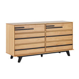 6-Drawer Solid Wood Modern Dresser Natural Pine BR6DREBDRBLNP-T Walker Edison