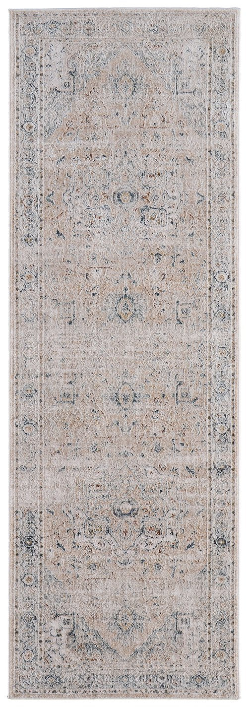 Feizy Rugs Pasha Global Charm Area Rug - Vibrant Medallion Design, Soft Low Pile, Stain-resistant & Kid-friendly Ivory,Taupe,Blue Polyester Pas39m5fbgeblui02