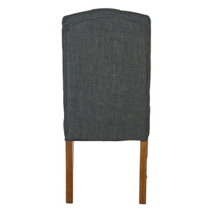 OSP Home Furnishings Jessica Tufted Dining Chair Charcoal