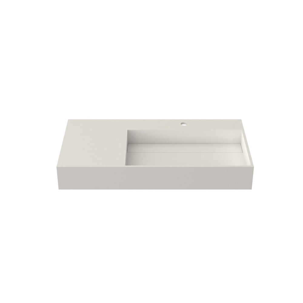 English Elm Stone Resin Rectangular Vessel Basin Sculptural Vanity Sink for Modern Bathrooms W2704P366352