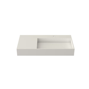 English Elm Stone Resin Rectangular Vessel Basin Sculptural Vanity Sink for Modern Bathrooms W2704P366352