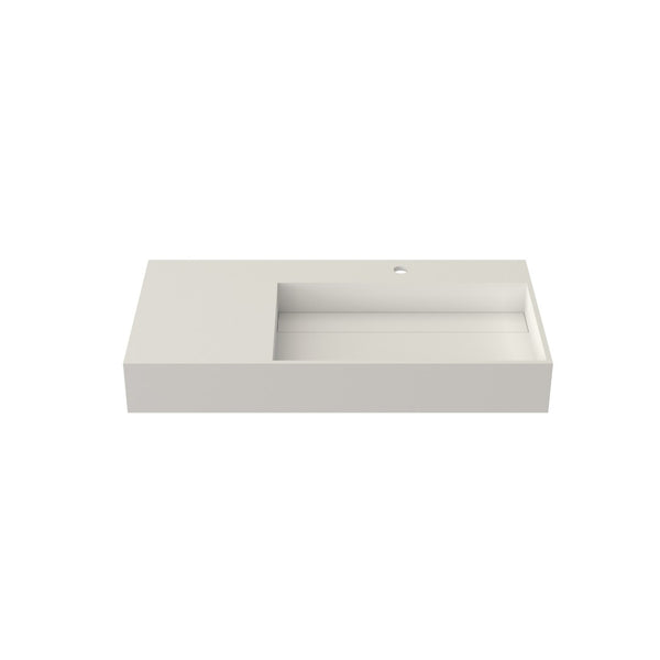 English Elm Stone Resin Rectangular Vessel Basin Sculptural Vanity Sink for Modern Bathrooms W2704P366352