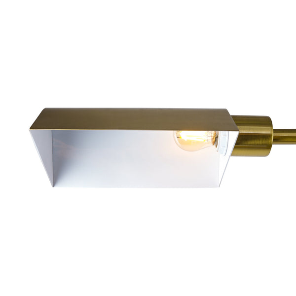 English Elm Ashcroft Furniture - Minimalist Floor Lamp - Slim Sculptural Lighting For Modern Living Rooms & Bedrooms With Gold Shade B183P315092