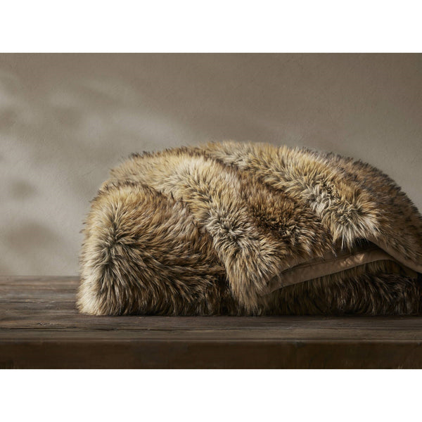 JLA Home Harbor House - Faux Faux Fur Throw Blanket Botswana-Inspired Luxury, OEKO-TEX & GRS Certified, Plush, Cruelty-Free Cozy Drapery HHD50-1914